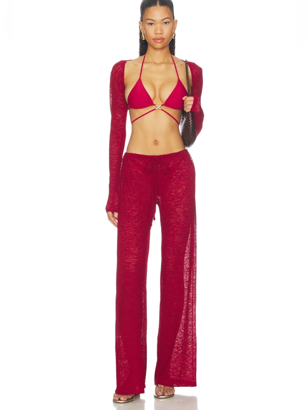 Lovewave THE KIMCHI PANT IN WINE RED